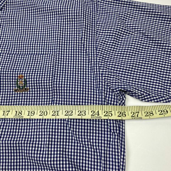 Chaps Shirt Mens Large Blue Plaid Ralph Lauren Button-Up Business Casual‎ Camp - Picture 9 of 10